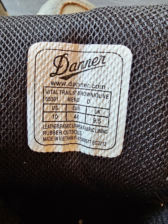 Danner Vital Trail Waterproof Hiking Boots Mens D Brown/Olive Size 10 Pre-Owned